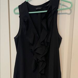 Black Ruffle Blouse